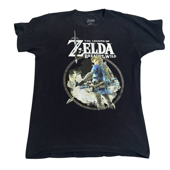 The Legend of Zelda Breath of the Wild Black T-Shirt - Picture 1 of 4